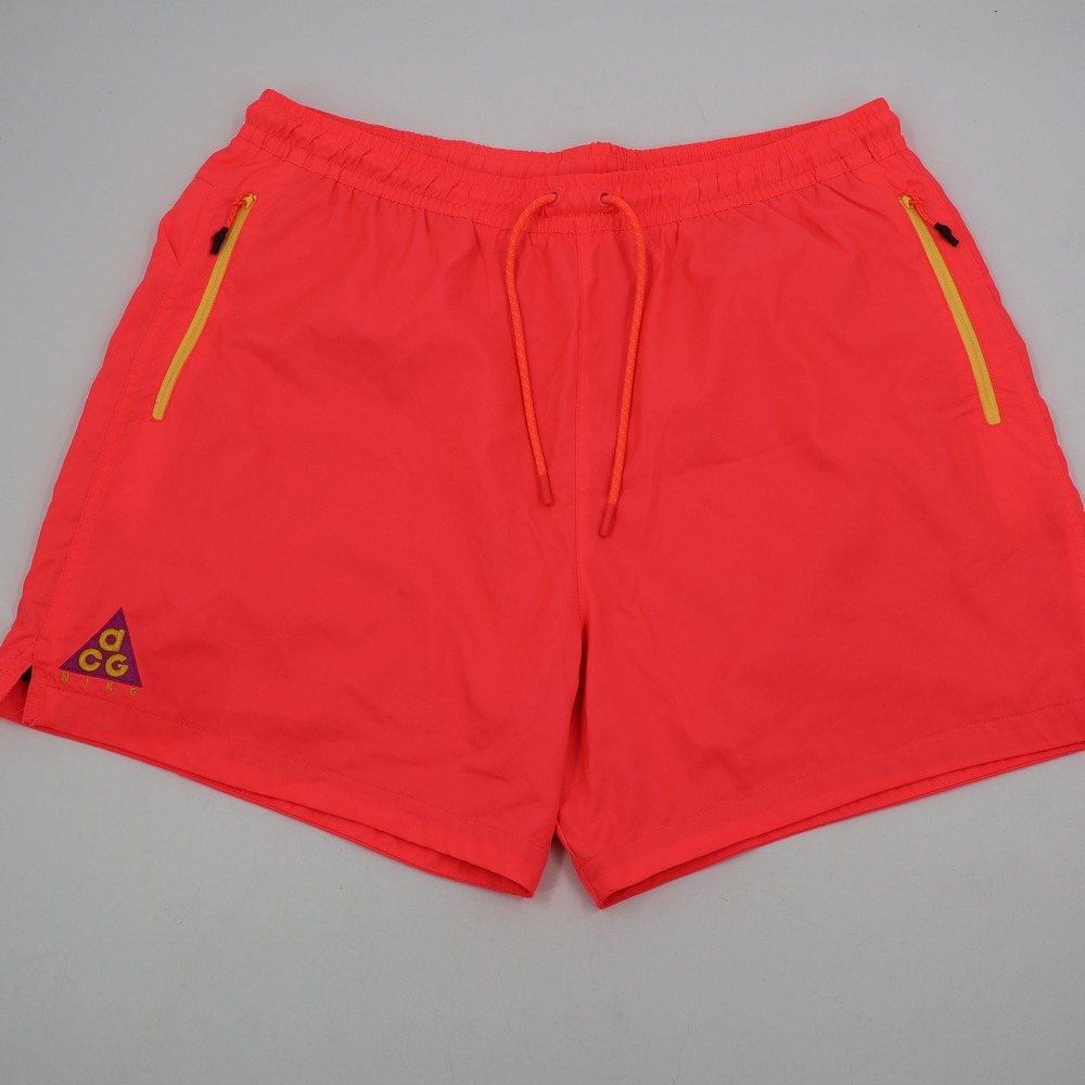 Nike ACG Woven Shorts Mens XL Neon Pink Habanero Red AO8272-668